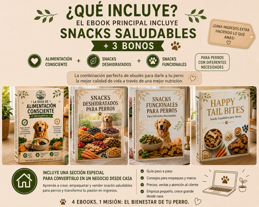 Snacks Saludables y Alimentacion consciente para perros